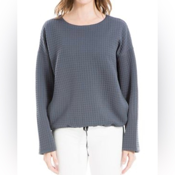 Max Studio Tops - Max Studio Waffle Knit Drawstring Waist Top